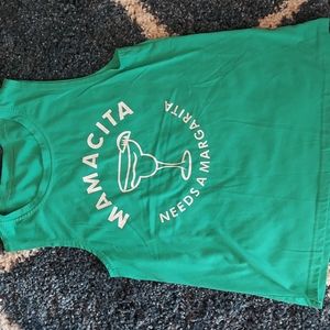 Green Mamacita Needs a Margarita statement tank, size medium